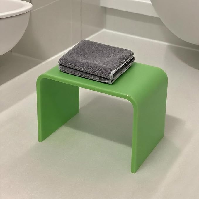 Acrylic Kids' Step Stool – Small Footstool for Bathroom, Kitchen/Bedroom, 12.5”x9.7”x9”, Holds 200lbs, Multi-Use as Toilet Stool, Shower/Water-Resistant Stool, Seating and Placing Items