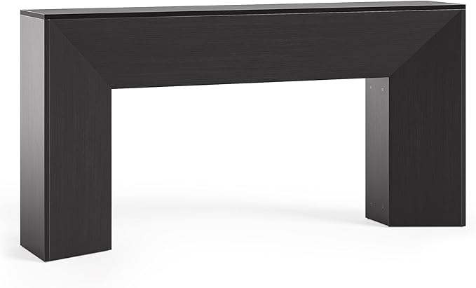 LITTLE TREE Console Table for Entryway, 63 Inches Extra Long Black Wooden Sofa Table for Living Room, Modern Hallway Foyer Table for Entrance, Easy Assembly