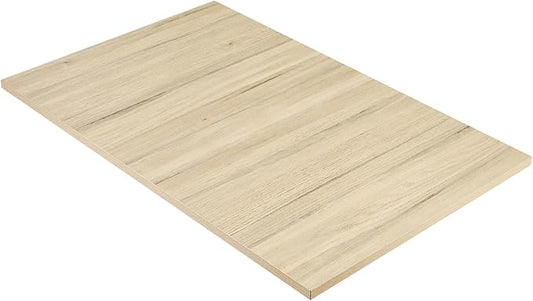 Kaboon Universal Tabletop 47.25"x30", Solid One-Piece Melamine Table Top, Double Desk L-Desk DIY, Home and Office, Oak/Grey Tone