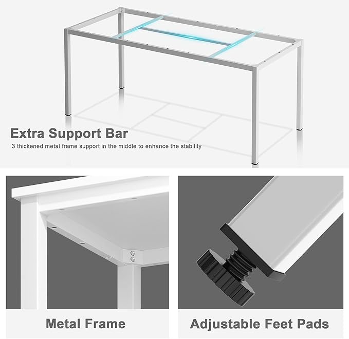 Need Large Computer Desk 70.8 x 23.6 inches Conference Table Large Office Desk Writing Table Workstation for Home Office,White 10FJGSAC3-180WW-60-ND
