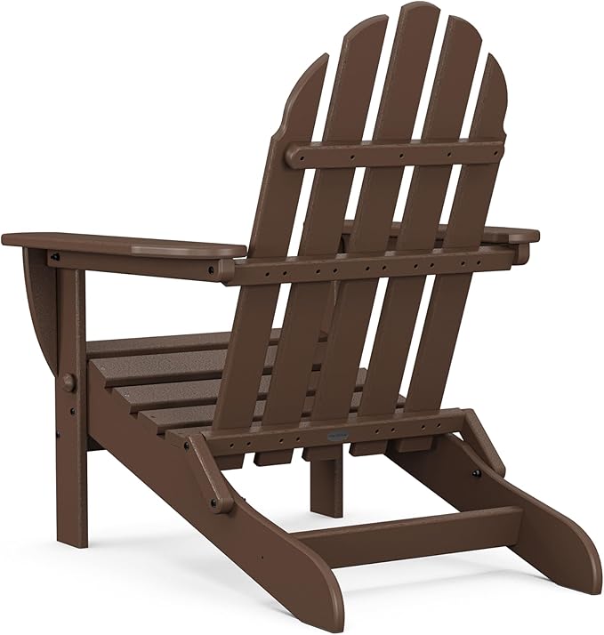 POLYWOOD AD5030MA Classic Folding Adirondack Chair, 35.00" x 29" x 35.00", Mahogany
