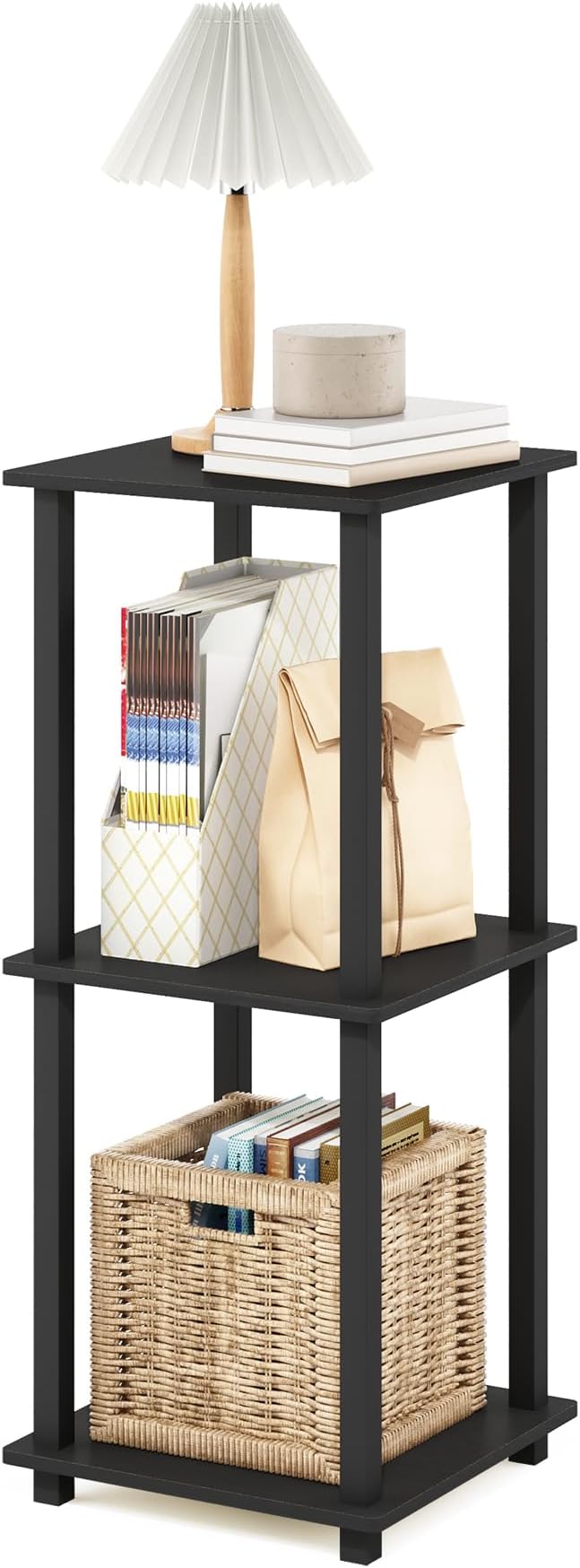 Furinno Simplistic Set of 2 End Table, Americano/Black