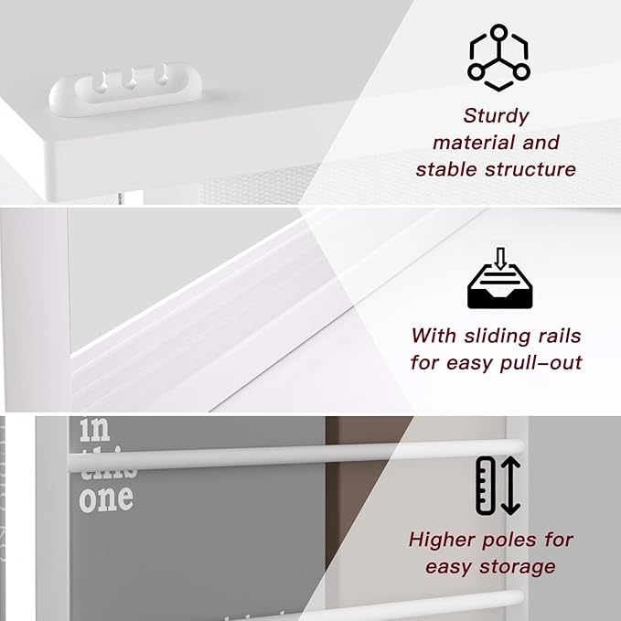 Side Table with Charging Station and Drawer, Narrow End Table with USB Ports and Outlets for Small Space, Living Room, Bedroom and Office, with 4 Wheels (1, White)