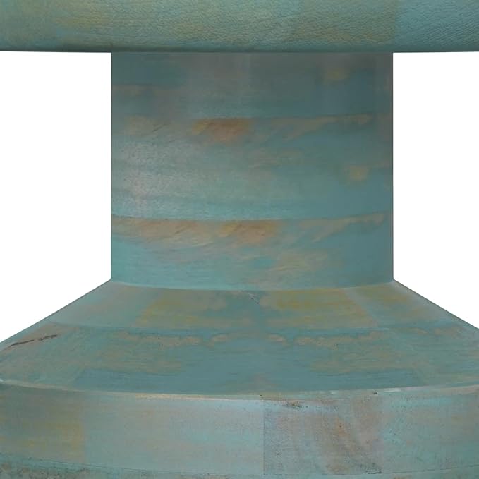 SIMPLIHOME Haynes 16-inch Wide Solid Mango End Table in Teal Wash, Handcrafted Boho-Style Accent Table for Living, Bedroom, or Home Office, Assembled