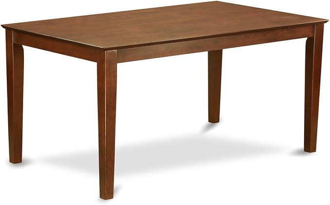East West Furniture CAIP6-MAH-C 6 Piece Modern Dining Table Set Contains a Rectangle Wooden Table and 4 Linen Fabric Upholstered Chairs with a Bench, 36x60 Inch, Mahogany