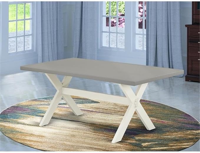 East West Furniture XT097 X-Style Kitchen Table - a Rectangle Dining Table Top with Stylish Legs, 40x72 Inch, Multi-Color