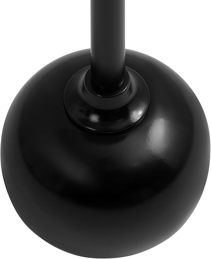 Kate and Laurel Miki Modern Pedestal Drink Table, 10 x 10 x 23, Black, Decorative Accent Patio Table for Use as Plant Stand Indoors or Outdoors or as a Living Room Martini Table