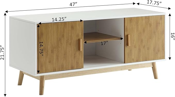 Convenience Concepts Oslo TV Stand, White