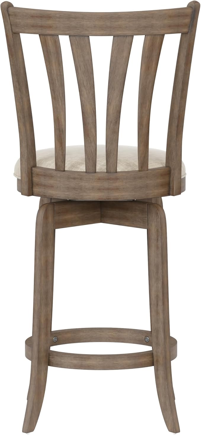 Hillsdale Savana Swivel Counter Height Stool, 29.5" High, Brown Gray