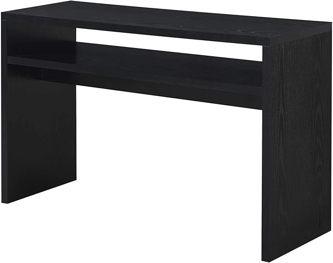 Convenience Concepts Northfield Deluxe Console Hall Table 48" - Modern, Minimalist Narrow Sofa Display Accent With Storage Shelf for Contemporary Living Room, Entryway, or Hallway, Black
