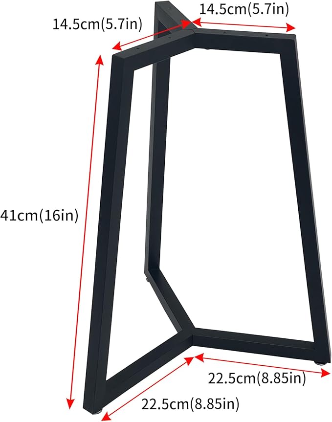 Round Table Legs 16 Inch Coffee Table Legs,Metal Table Base Black Iron Legs for Table,Metal Furniture Legs Dining