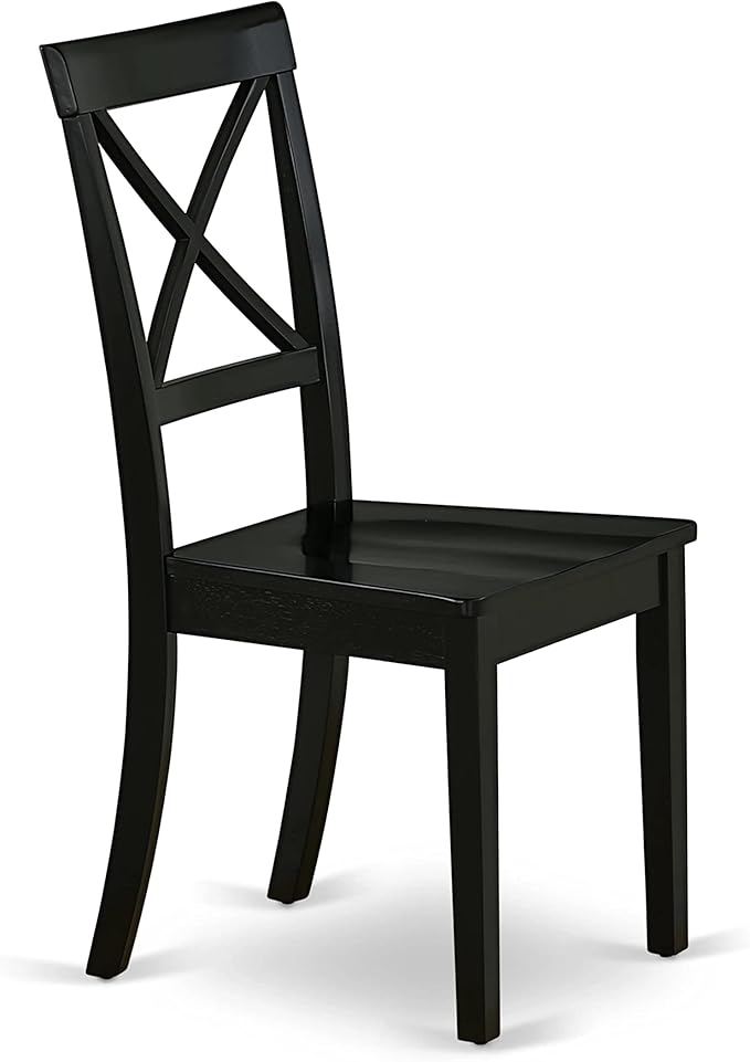 East West Furniture ESBO3-BCH-W 3 Piece Kitchen Table & Chairs Set Contains a Round Dining Room Table with Pedestal and 2 Dining Chairs, 30x30 Inch, Black & Cherry
