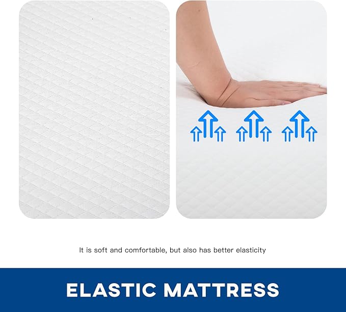 FDW | 10 Inch Queen Mattress | Medium Firm | Gel Memory Foam Mattress | White | Bed in a Box, CertiPUR-US Certified | Pressure Relief, Cooling Ventilated Foam | Washable Removable Cover