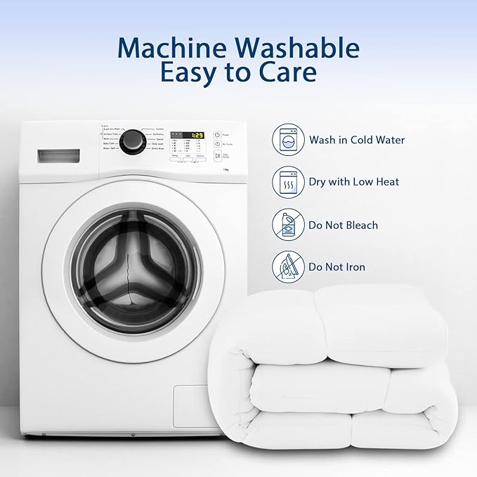 ELEMUSE Queen Cooling Bamboo Viscose Mattress Topper for Back Pain, Extra Thick Mattress Pad Cover, Plush Soft Pillowtop with Elastic Deep Pocket, Overfilled Down Alternative Filling