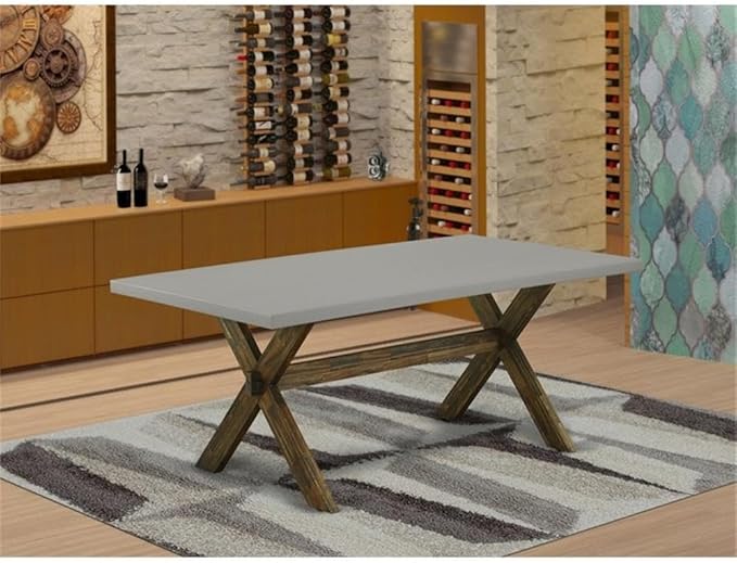 East West Furniture XT797 X-Style Kitchen Dining Table - a Rectangle Wooden Table Top with Stylish Legs, 40x72 Inch, Multi-Color