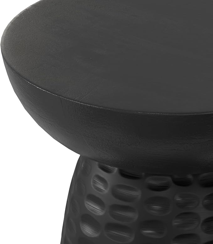 SIMPLIHOME Boyd 13-inch Wide Solid Mango End Table in Black, Contemporary-Style Accent Table for Living Room, Bedroom, or Family Room, Assembled