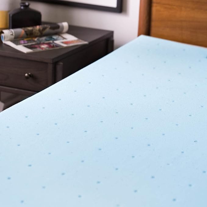 LUCID 3-inch Ventilated Gel Memory Foam Mattress Topper - Twin