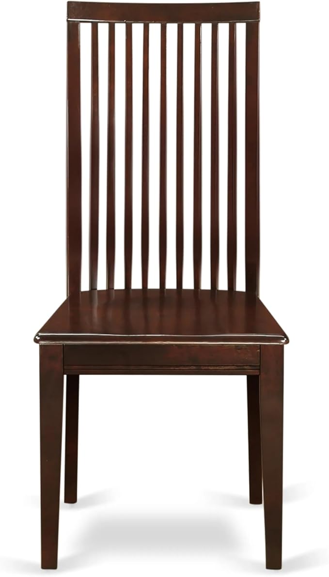 East West Furniture AMIP3-MAH-W 3 Piece Dining Table Set for Small Spaces Contains a Round Kitchen Table with Pedestal and 2 Kitchen Dining Chairs, 36x36 Inch, Mahogany
