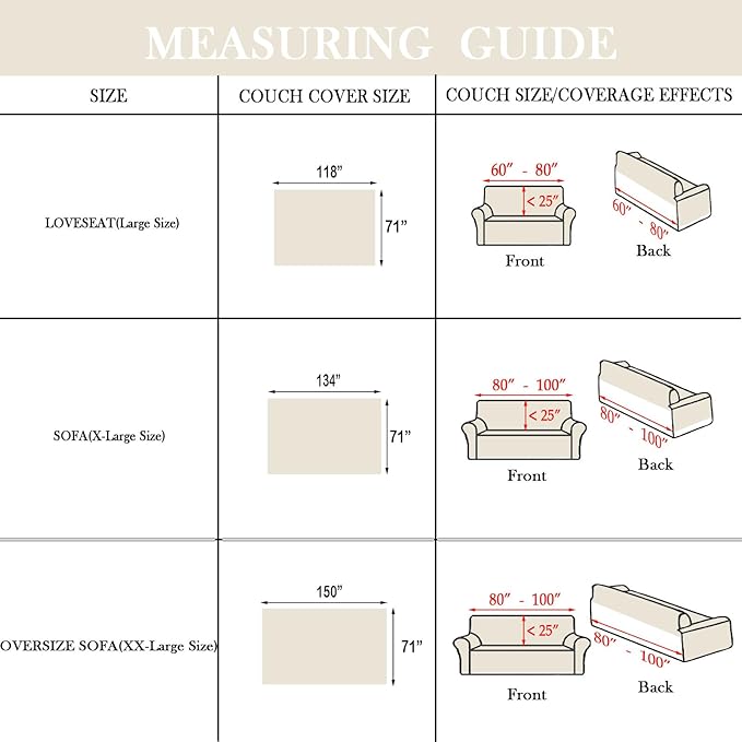 HANDONTIME Beige Couch Covers for 3 Cushion Sofa - Cute Daisy Lace Pet Protector - Thick Chenille Cover for Dogs & Sectional Sofas - 71" X150"