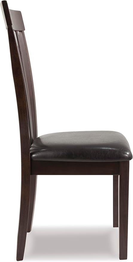Signature Design by Ashley Hammis Rake Back Dining Room Chair, Set of 2, Dark Brown