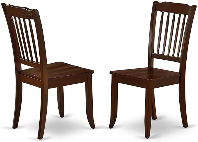 East West Furniture DLDA3-MAH-W 3 Piece Kitchen Table Set for Small Spaces Contains a Round Dining Table with Dropleaf and 2 Dining Room Chairs, 42x42 Inch, Mahogany