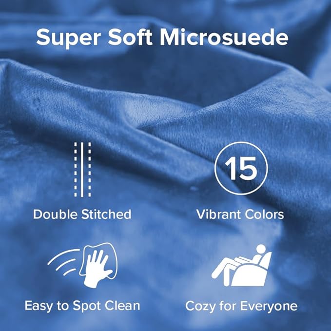 Sofa Sack Bean Bag Chair - Plush, Ultra Soft - Memory Foam Bean Bag Chair with Microsuede Cover - Stuffed Foam Filled Furniture and Accessories for Dorm Room 3 Feet - Royal Blue