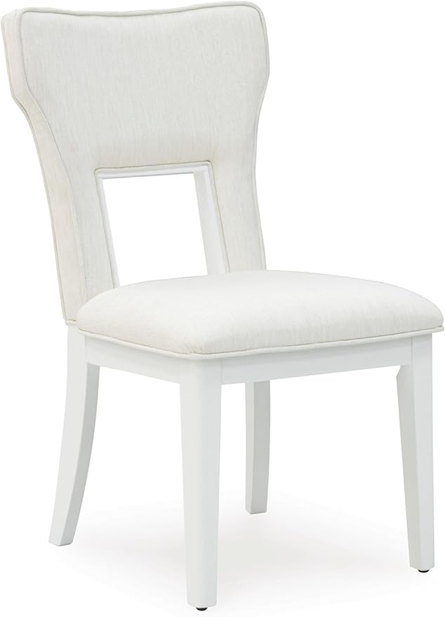 Signature Design by Ashley Chalanna Solid Wood Frame Dining Chair, Set of 2, White