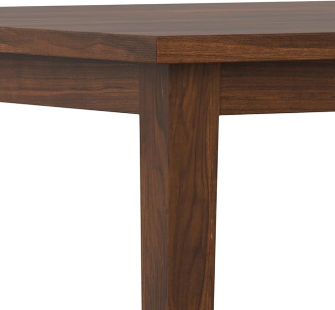 SIMPLIHOME Eastwood Square Dining Table, Solid Wood Walnut Veneer in Walnut, 54 x 54 inches, Contemporary-Style Large Square Kitchen Table for up to 8 People