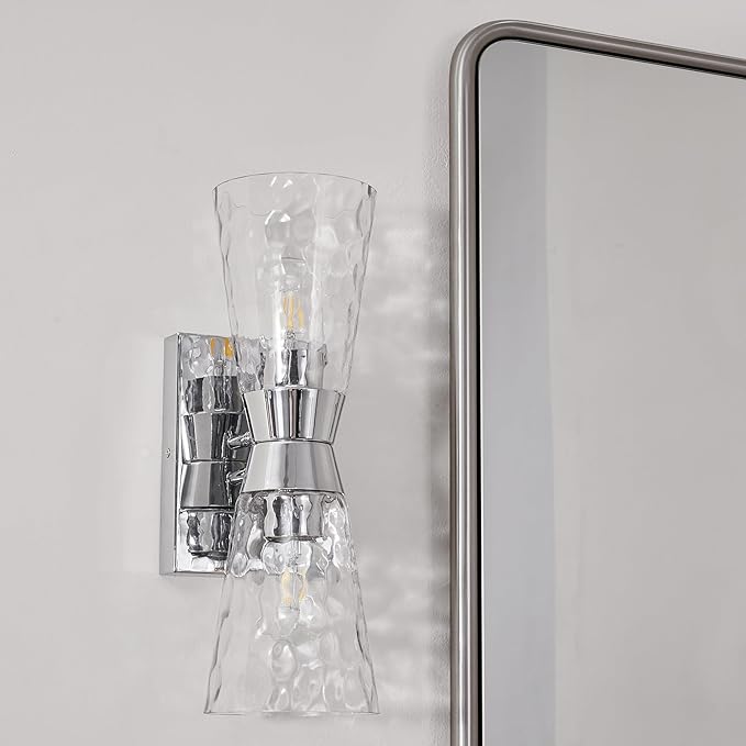 ANDY STAR 24x36 Brushed Nickel Bathroom Mirror, Stainless Steel Metal Frame with Rounded Corner Rectangle Bathroom Mirror for Over Sink, Modern Silver Mirror for Bathroom, Power Room, Living Room
