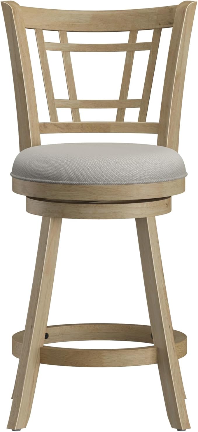 Hillsdale Fairfox 24.5" Wood Swivel Counter Height Stool, Natural