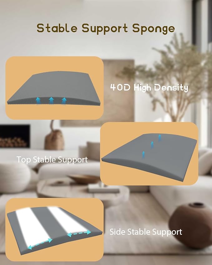 Couch Cushion Support, 20" x 20" Sofa Cushion Support for Sagging Seat, High Density Replacement Foam Insert for Sagging Couches, Loveseat, Furniture (Grey-3 pcs)