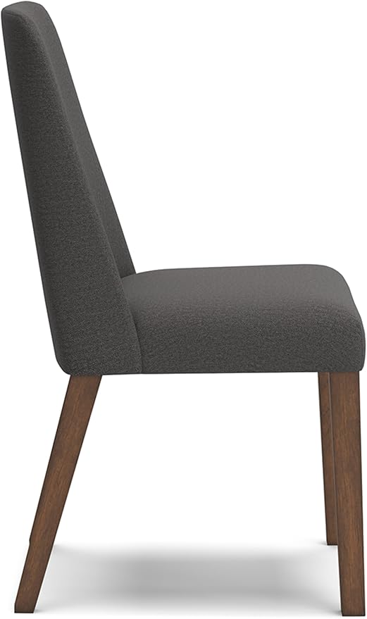 Signature Design by Ashley Lyncott Contemporary Dining Room Upholstered Side Chair with Foam Cushion, Set of 2, Dark Gray & Brown