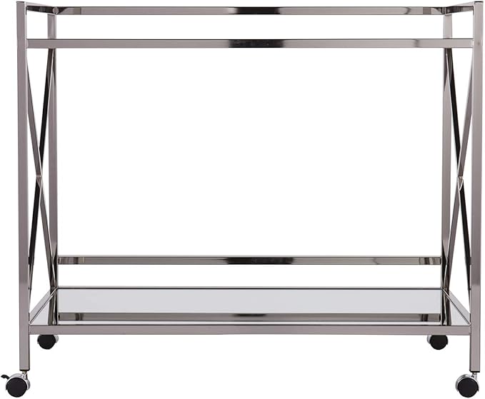 SEI FURNITURE Southern Enterprises Maxton Bar cart, Polished Silver