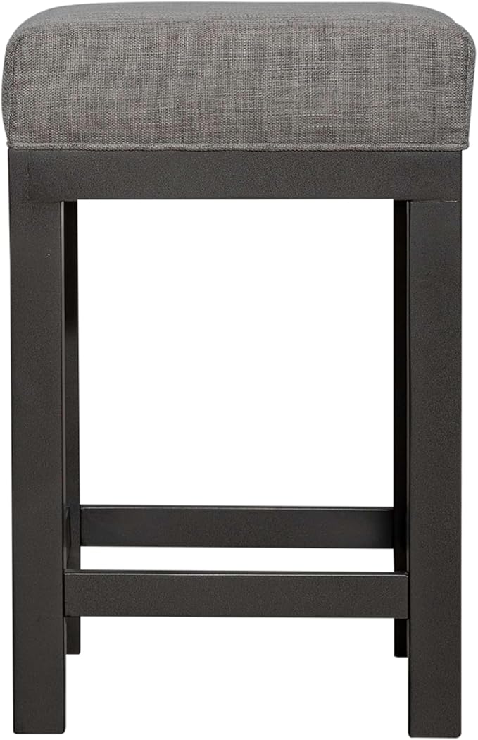 Liberty Furniture Industries Tanners Creek Uph Console Stool (3 Piece Set), W19 x D16 x H25, Medium Gray