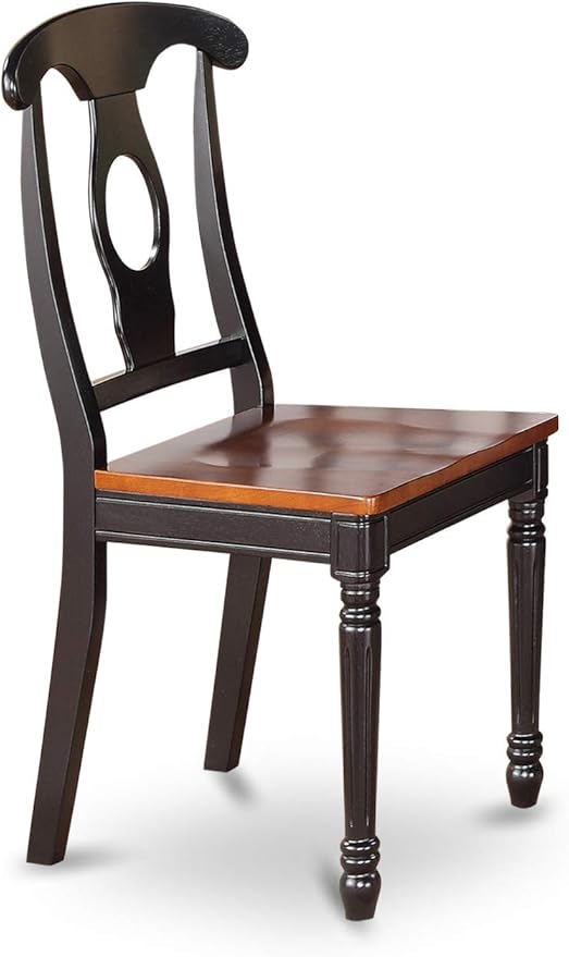 East West Furniture DOKE5-BCH-W 5 Piece Dining Room Furniture Set Includes a Rectangle Kitchen Table with Butterfly Leaf and 4 Dining Chairs, 42x78 Inch, Black & Cherry