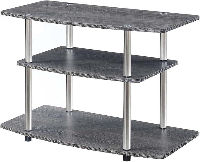 Convenience Concepts Designs2Go 3-Tier TV Stand, 31.5", Weathered Gray