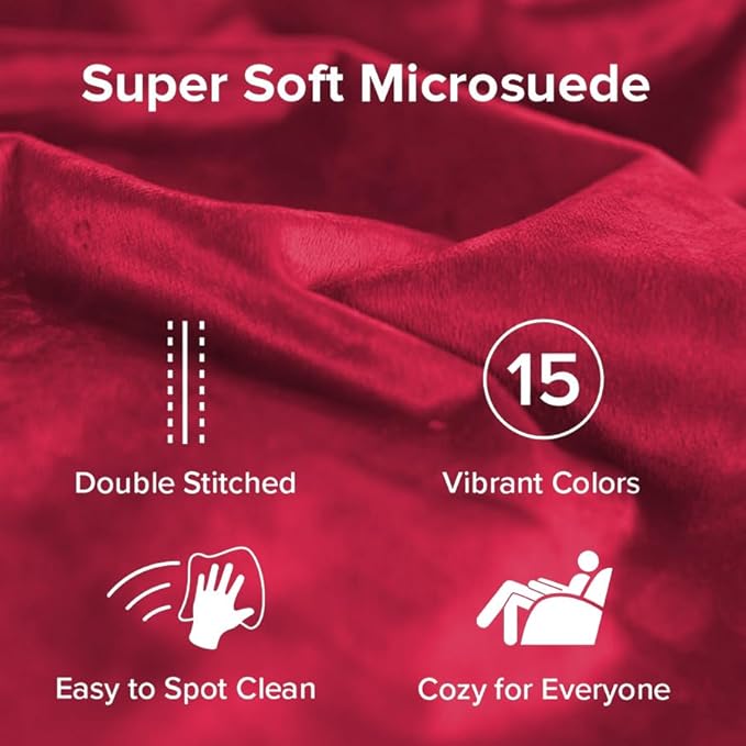 Sofa Sack Bean Bag Chair - Plush, Ultra Soft - Memory Foam Bean Bag Chair with Microsuede Cover - Stuffed Foam Filled Furniture and Accessories for Dorm Room 5 Feet - Cinnabar