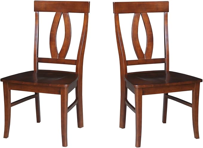 International Concepts Cosmo Verona Chairs, Set of 2, Espresso