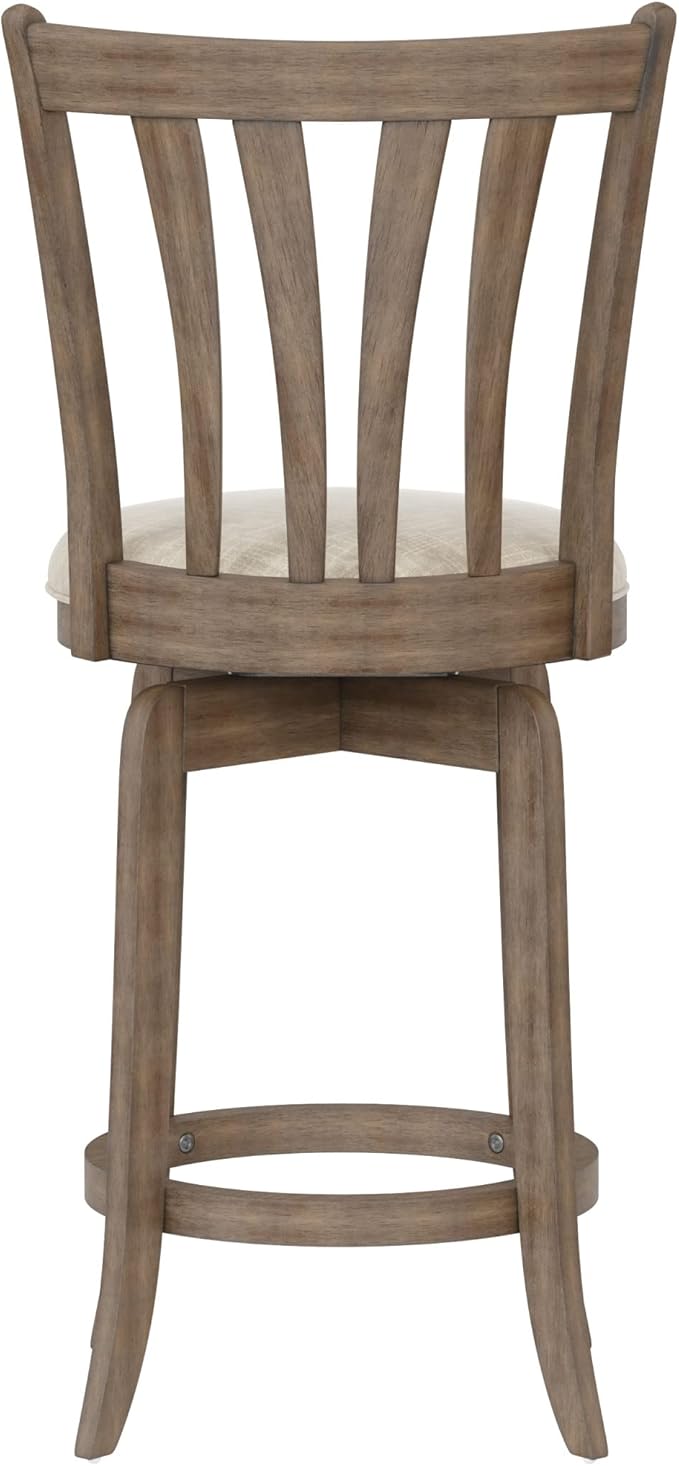 Hillsdale Savana Swivel Counter Height Stool, 29.5" High, Brown Gray