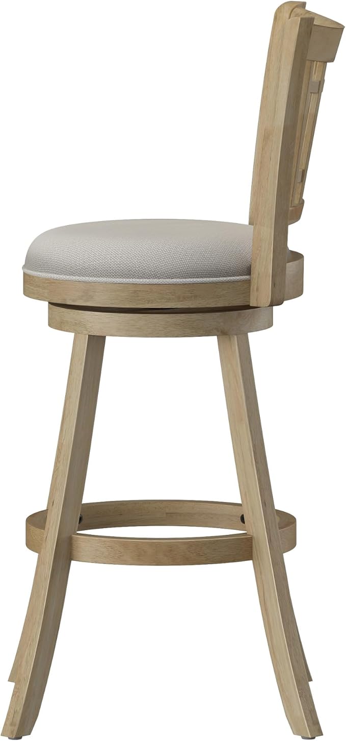 Hillsdale Fairfox 30.5" Wood Swivel Bar Height Stool, Natural