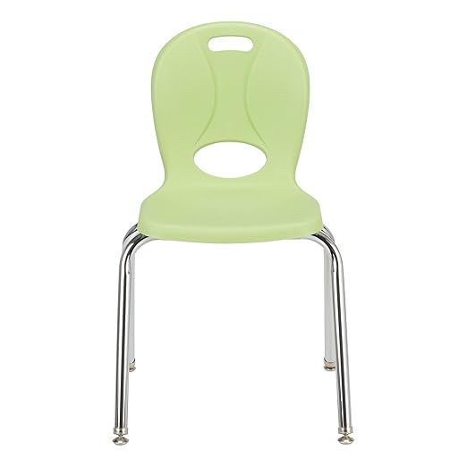 Learniture LNT-116-CSW-GA Learniture Structure Series School Chairs for Classroom, 16" Seat Height, Green Apple, Pack of 4