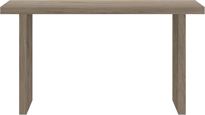 Henn&Hart 55'' Wooden Rectangular Fluted Console Table Entryway Table, Sofa Table for Entryway, Living Room, Couch, Hallway, or Office, Antiqued Gray Oak