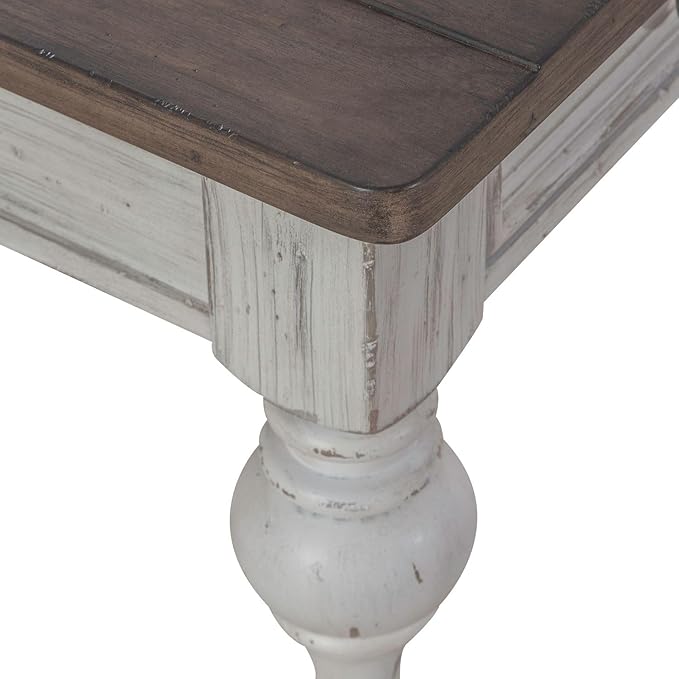 Liberty Furniture River Place Living Room End Table - Riverstone White & Tobacco