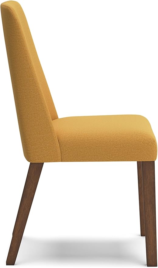 Signature Design by Ashley Lyncott Contemporary Dining Room Upholstered Side Chair with Foam Cushion, 2 Count, Yellow & Brown
