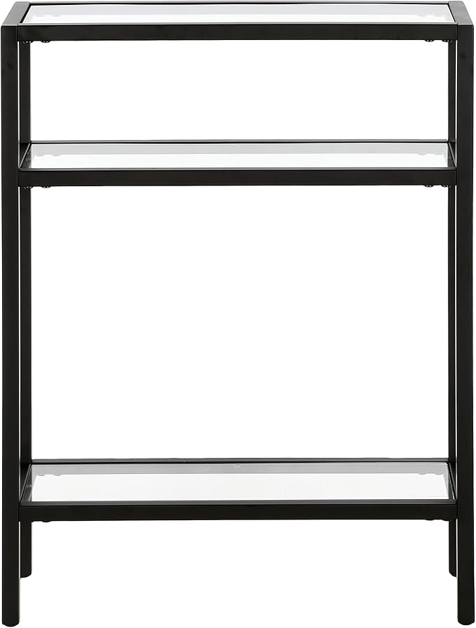 Henn&Hart 22" Wide Rectangular Console Table in Blackened Bronze, Entryway Table, Accent Table for Living Room, Hallway
