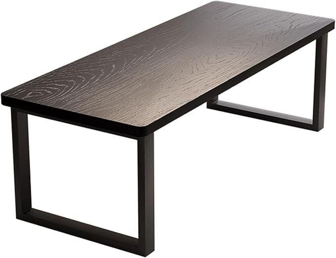 Solid Wood Dining Table for 4-8 People, 63 inch Long Farmhouse Kitchen Dining Table, Rectangular Dining Tables in The Dining Room, Kitchen, and Living Room, Black