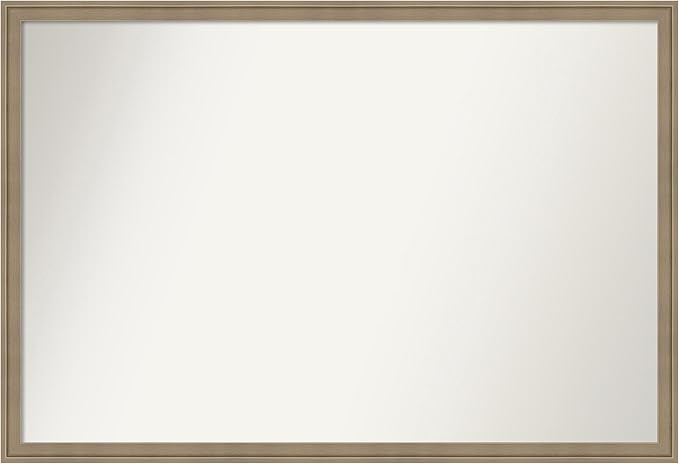 Amanti Art Grey Bathroom Mirror for Over Sink, 26x38 Florence Grey Rectangle Vanity Mirror, Large Casual Frame, Hangs Horizonally and Vertically, Bathroom Wall Decor, Non-Beveled Edge from WI, USA