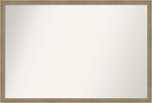 Amanti Art Grey Bathroom Mirror for Over Sink, 26x38 Florence Grey Rectangle Vanity Mirror, Large Casual Frame, Hangs Horizonally and Vertically, Bathroom Wall Decor, Non-Beveled Edge from WI, USA