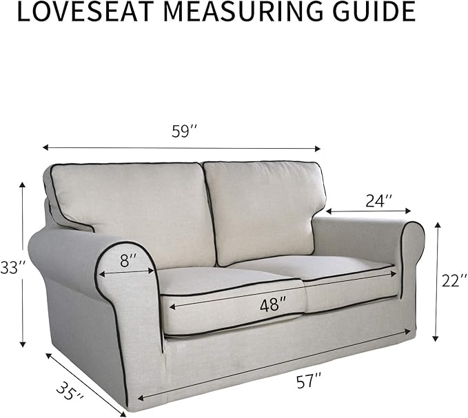 PureFit Reversible Sofa Cover Water Resistant Loveseat Couch Cover, Machine Washable Furniture Cover with Non-Slip Foam and Adjustable Strap for Dogs, Pets (Loveseat, Grayish Green/Ivory)