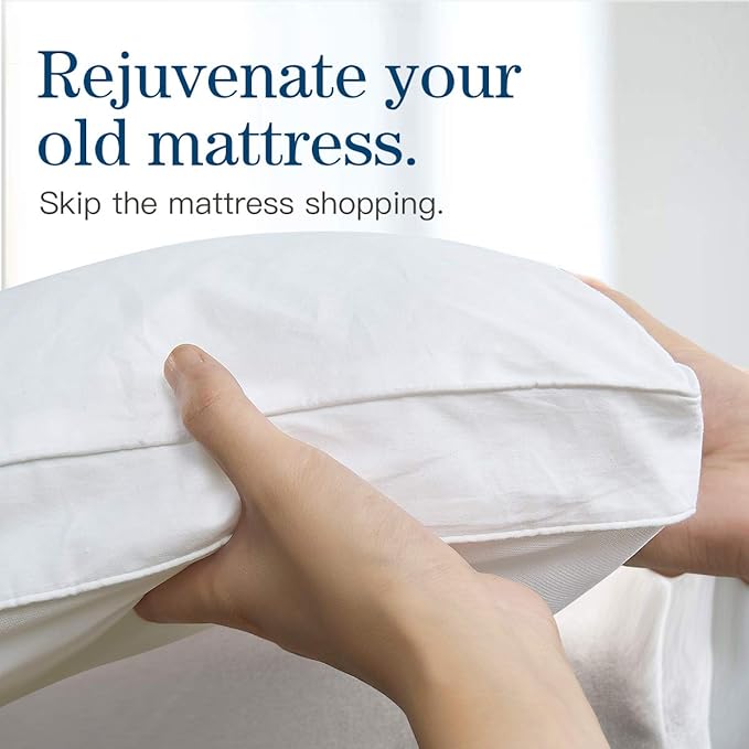 COONP King Mattress Topper, Extra Thick Pillowtop, Cooling Plush Mattress Pad Cover Cotton Top Bed Topper Protector with 8-21 Inch Deep Pocket